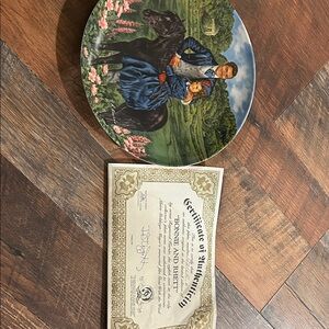 Knowles Decorative Plate with Scenic Design